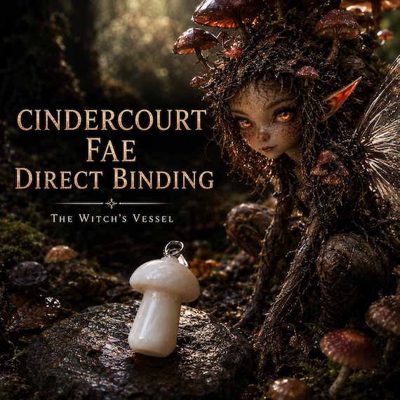 Cindercourt Fae Companion — Mushroom Current Entity — Fire Aligned Spirit — Direct Binding