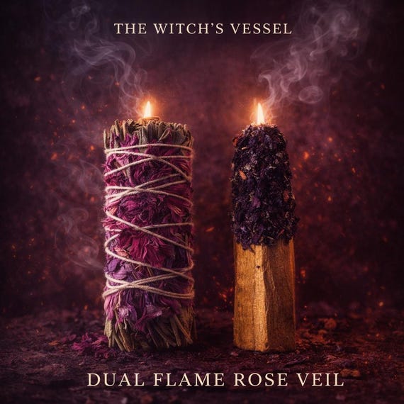 Rose Veil Smudging Set | Palo Santo & Pink Floral Bundle