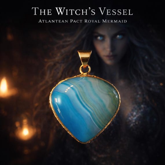 Elyteb Royal Atlantean Mermaid — Brass Pendant — Spirit Companion Binding