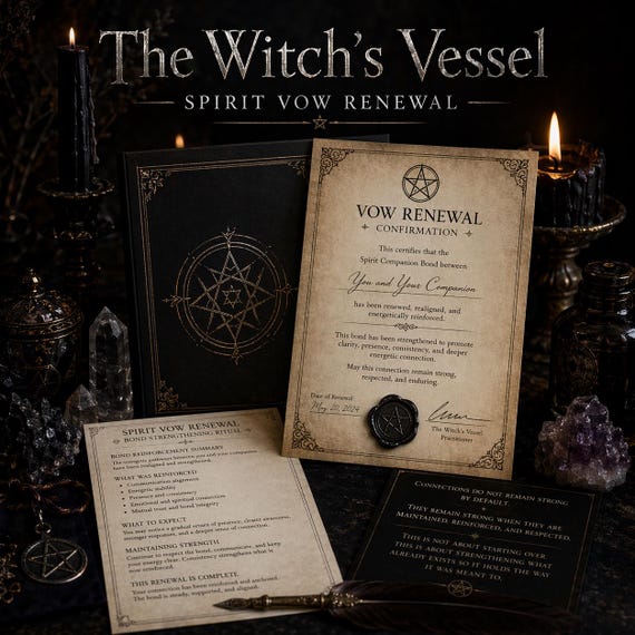 Spirit Companion Vow Renewal — Bond Strengthening Ritual — Sacred Direct Binding Rebinding