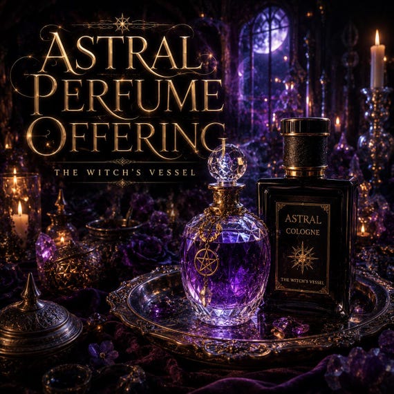 Astral Perfume Offering — Spirit Companion Cologne Ritual — Personalized Energetic Fragrance — Direct Astral Presentation