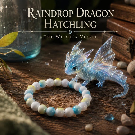 Akosh Raindrop Dragon Hatchling — Direct Binding Bracelet — Spring Rain Companion Dragon