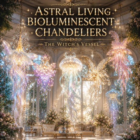 Living Bioluminescent Chandeliers — Reactive Astral Lighting — Realm Companion Astral Offering