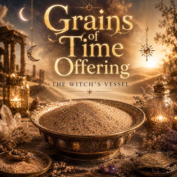 Grains of Time Offering — Astral Sand Manifestation — Desert Memory Devotional Experience