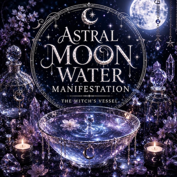 Lunar Veil Offering — Astral Moon Water Manifestation — Celestial Reflection Devotional Experience