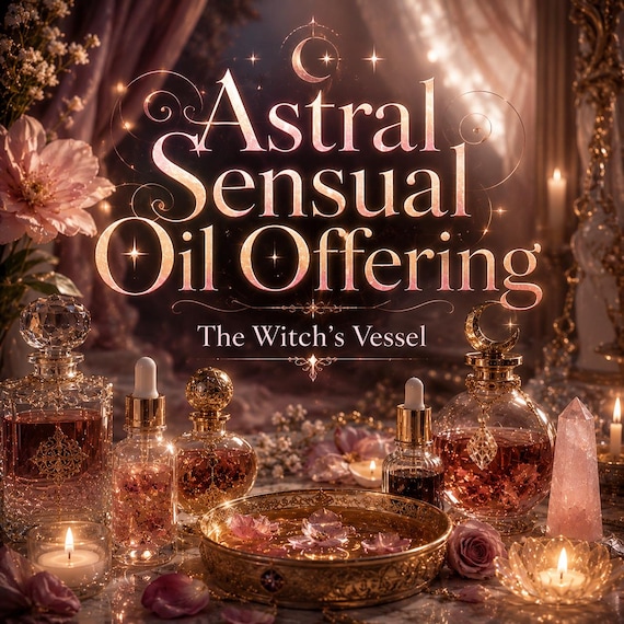 Celestial Sensual Oil Offering — Astral Intimacy Ritual — Companion Devotional Atmosphere Experience