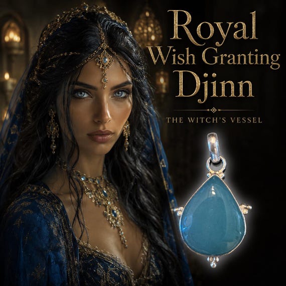 Omeidan Royal Living Djinn — Direct Binding Pendant — Wish Granting — Prosperity Current — Fortune Alignment