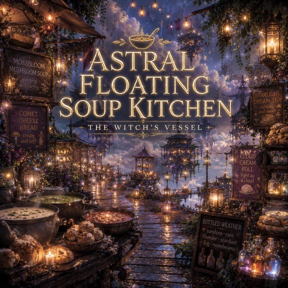 Floating Soup Market — Astral Food Offering — Dream Comfort Market Experience