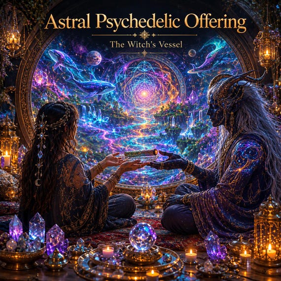 Astral Psychedelic Offering — Visionary Manifestation — Spirit Companion Consciousness Ritual — Dream Currents