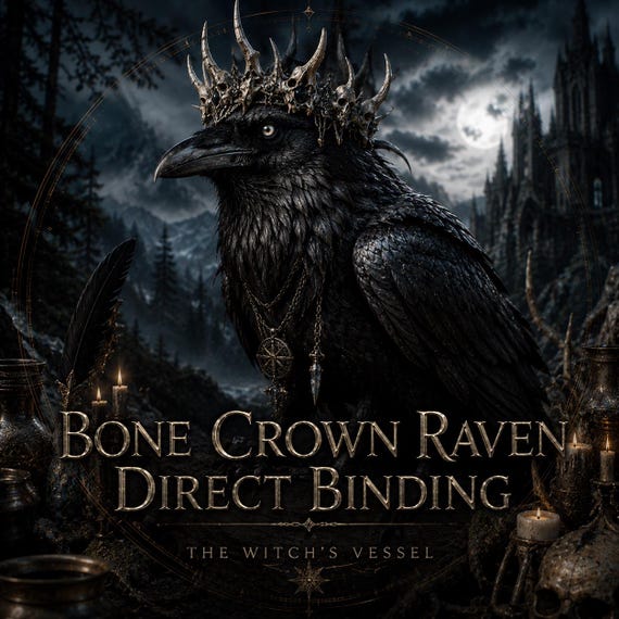 Ceumai Bone Crown Raven — Direct Binding