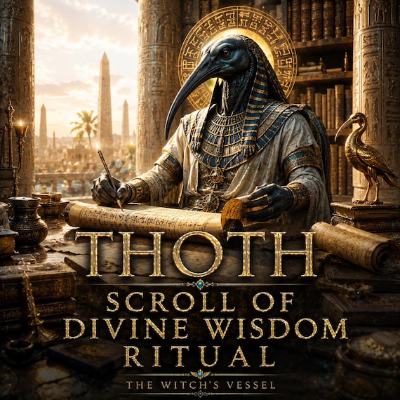 Thoth Scroll of Divine Wisdom — Knowledge & Memory — Writing Inspiration — Intellectual Growth