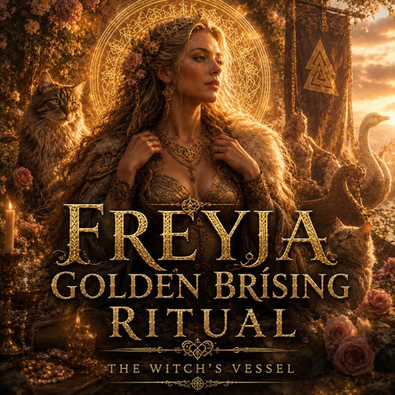 Freyja Golden Brísing — Love and Prosperity — Beauty & Confidence — Abundance Blessing