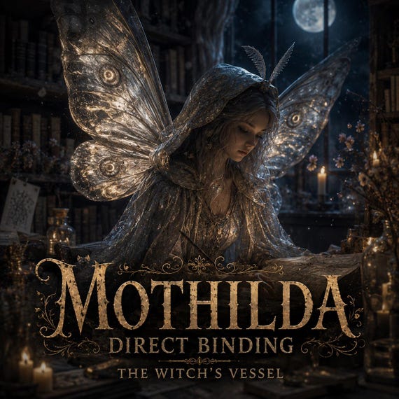Mothilda — Moon-Silk Moth Spirit Companion Direct Binding