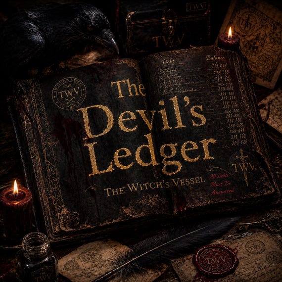 The Devil's Ledger — Ancient Grimoire Ritual — Moral Debt Ceremony