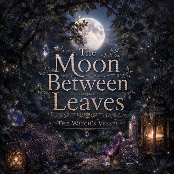 The Moon Between Leaves — Ancient Grimoire Blessing — Hidden Opportunity Ritual