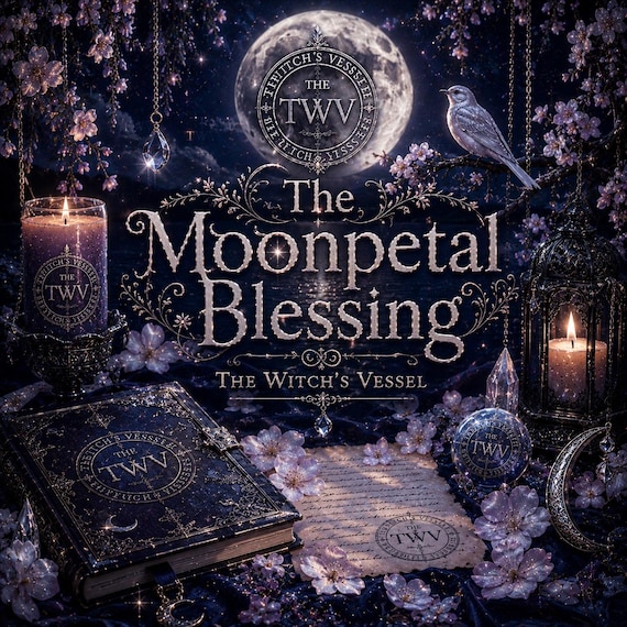 The Moonpetal Blessing — Ancient Grimoire Blessing — Peaceful Dreams & Renewal Ritual