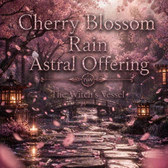 Cherry Blossom Rain Offering — Astral Renewal Ritual — Beauty, New Beginnings & Gentle Healing