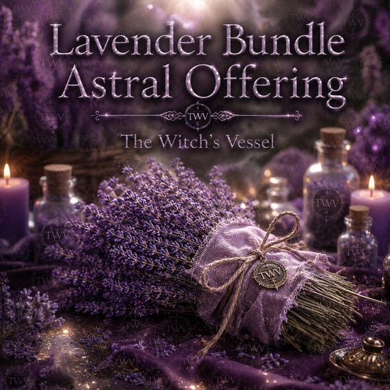 Lavender Bundle Offering — Astral Peace Ritual — Tranquility, Rest & Sacred Calm Devotional