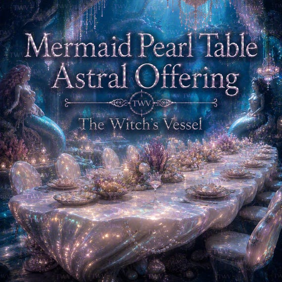 Mermaid Pearl Table Offering — Astral Ocean Devotional — Merfolk Banquet & Pearl Sanctuary Ritual