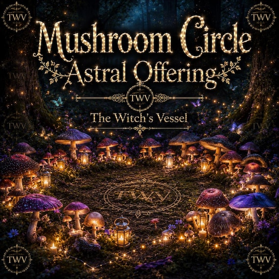Mushroom Circle Offering — Astral Fairy Ring Ritual — Fae Blessings, Hidden Realms & Sacred Gathering