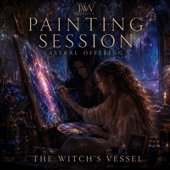 Painting Session Astral Offering — Spirit Companion Art Experience — Creative Ritual — Personalized Astral Creation