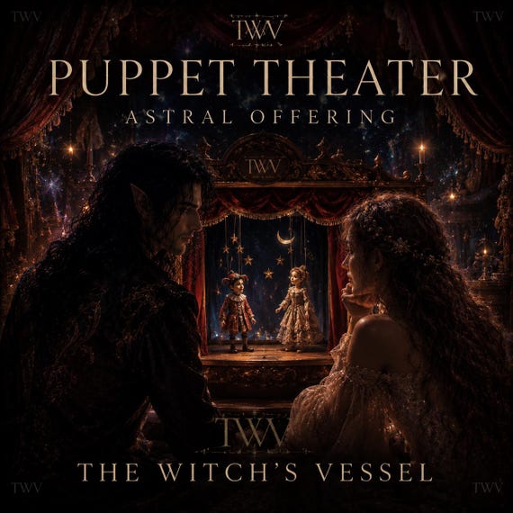 Puppet Theater Astral Offering — Spirit Companion Story Experience — Enchanted Dream Performance — Magical Evening