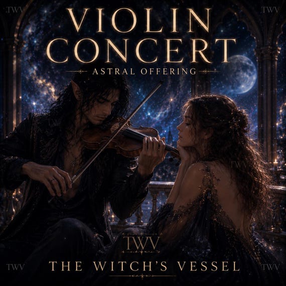 Violin Concert Astral Offering — Spirit Companion Musical Experience — Celestial Performance Ritual — Shared Evening