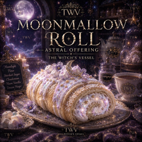 Moonmallow Roll Astral Offering — Spirit Companion Enchanted Bakery