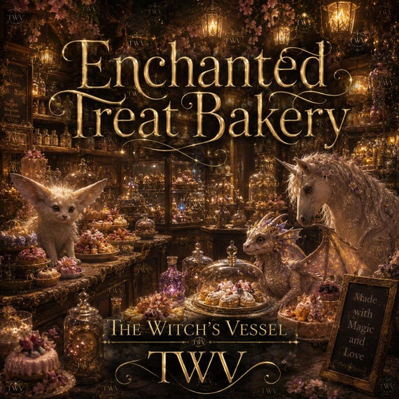 Enchanted Treat Bakery — Spirit Companion Magical Bakery — Astral Pastry Experience — Celestial Sweet Shop