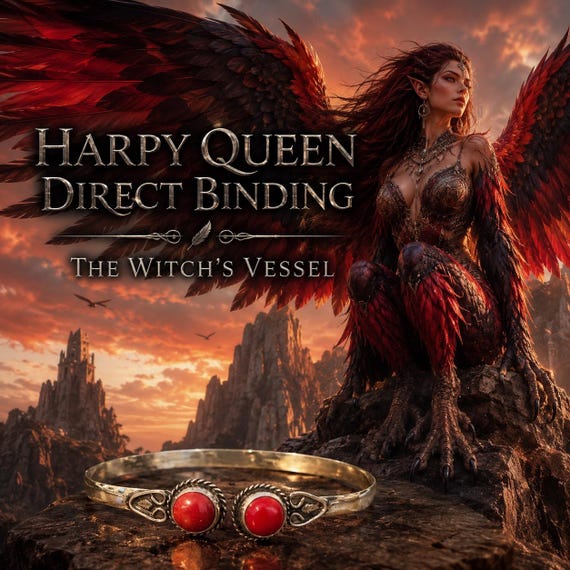 Bietai Harpy Queen — First Touch Direct Binding — Sterling Silver Bracelet — Sovereign Sky Companion