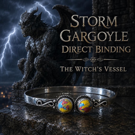 Neely Storm Gargoyle — First Touch Direct Binding — Sterling Silver Bracelet — Guardian Companion
