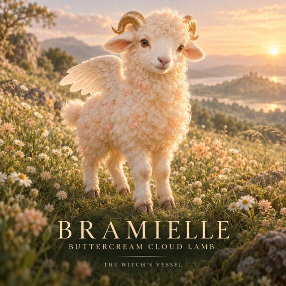 Bramielle Buttercream Cloud Lamb Companion Direct Binding, Pastel Winged Lamb, Kindness and Boundaries, Personalized PDF
