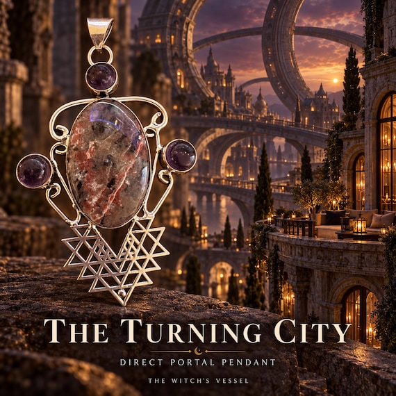 Turning City Portal Pendant, Astral Moving Architecture & Private City Residence, Realm Guide Direct Portal Pendant