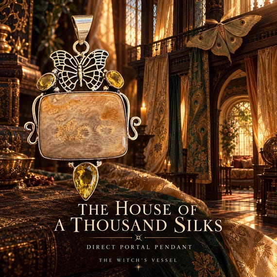 House of a Thousand Silks Portal Pendant, Astral Textile Estate & Private Residence, Realm Guide Direct Portal Pendant