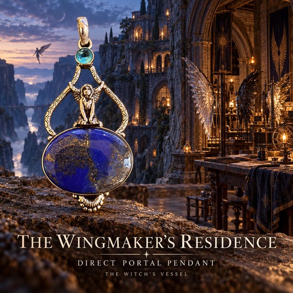 Wingmaker's Residence Portal Pendant, Astral Wings Workshop & Private Retreat, Realm Guide Direct Portal Pendant