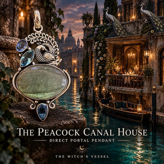 Peacock Canal House Portal Pendant, Astral Color Canal City & Private Townhouse, Realm Guide Direct Portal
