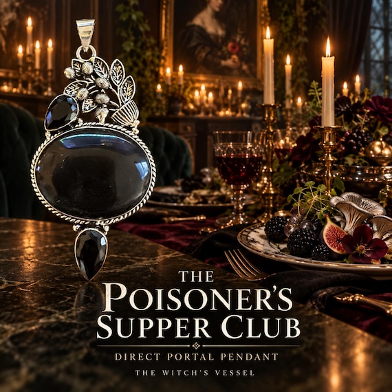 Poisoner's Supper Club Portal Pendant, Astral Gothic Dining & Private Townhouse, Realm Guide Direct Portal