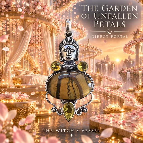Direct Portal Pendant — Garden of Unfallen Petals, Peaceful Floral Astral Abode