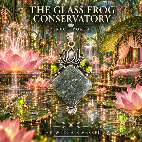 Direct Portal Pendant — Glass Frog Conservatory, Enchanted Garden Astral Retreat