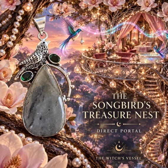 Direct Portal Pendant — Songbird's Treasure Nest, Magical Treetop Astral Abode