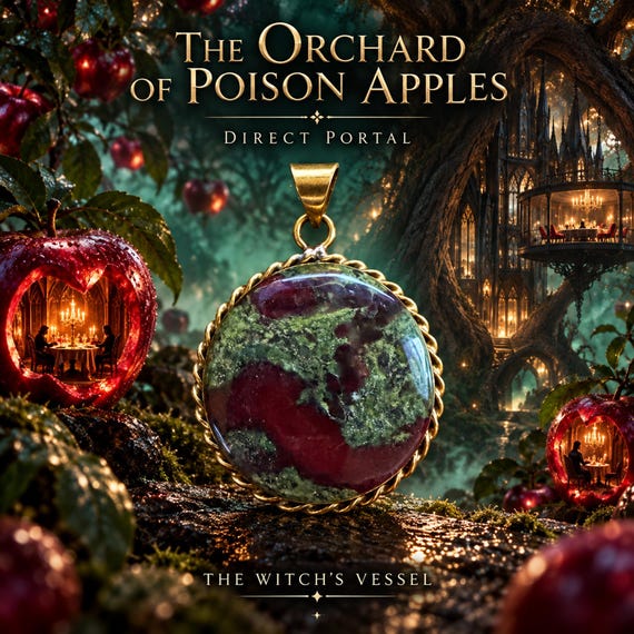 Direct Portal Pendant, The Orchard of Poison Apples, Enchanted Apple Orchard Astral Abode