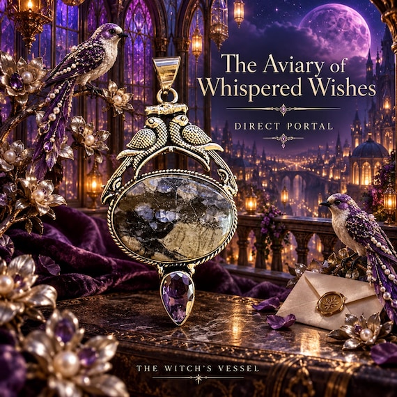Direct Portal Pendant, The Aviary of Whispered Wishes, Enchanted Bird Sanctuary & Wish Garden