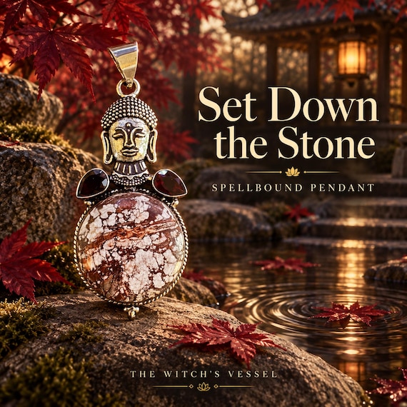 Set Down the Stone Spellbound Pendant, Release & Reflection Ritual Jewelry