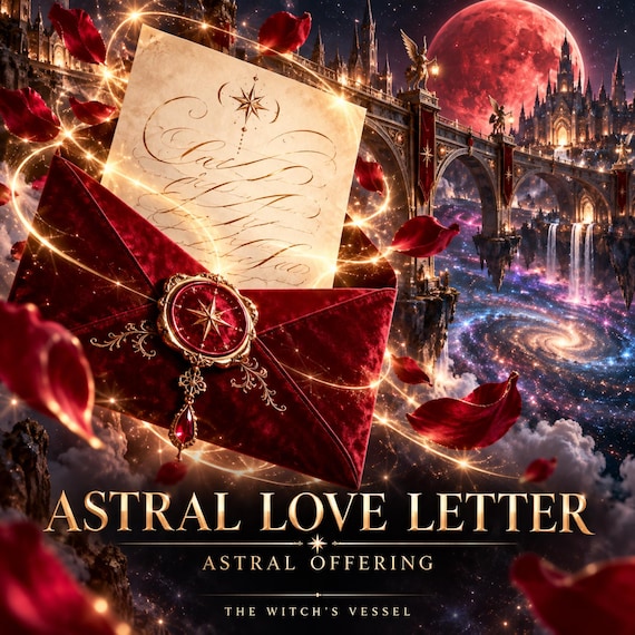 Astral Love Letter Offering for Spirit Companion | Sealed Devotion Letter | Custom Visual and Detailed PDF