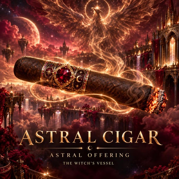 Astral Cigar Offering for Spirit Companion | Luxury Smoke Tribute | Custom Visual and Detailed PDF