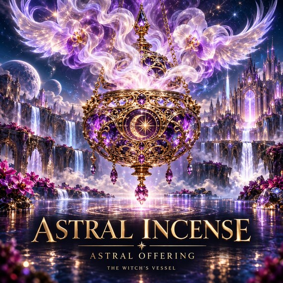 Astral Incense Offering for Spirit Companion | Sacred Fragrance Gift | Custom Visual and Detailed PDF