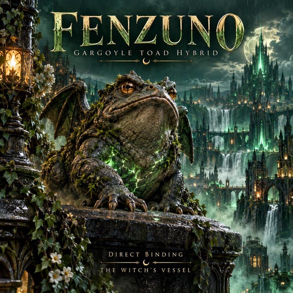 Gargoyle Toad Spirit Companion, Fenzuno Direct Binding, Winged Guardian Familiar Companion Profile