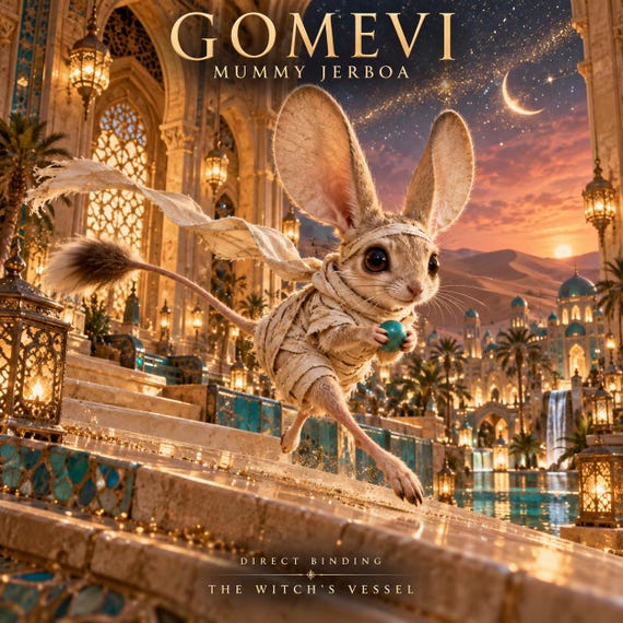 Mummy Jerboa Spirit Companion, Gomevi Direct Binding, Tiny Animal Familiar Companion Profile