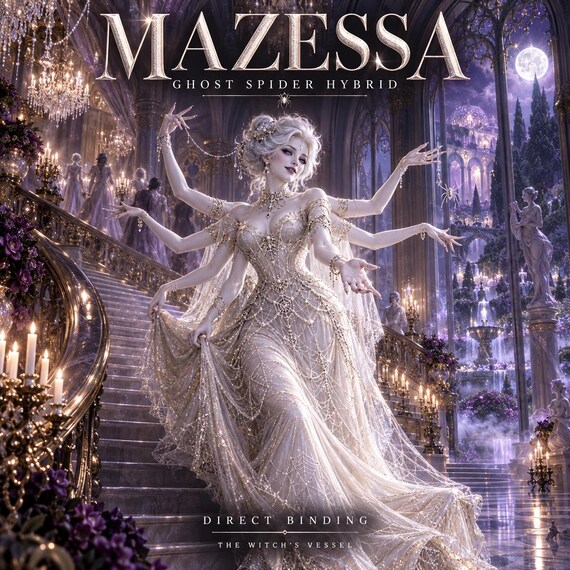 Ghost Spider Spirit Companion, Mazessa Direct Binding, Gothic Hybrid Companion Profile