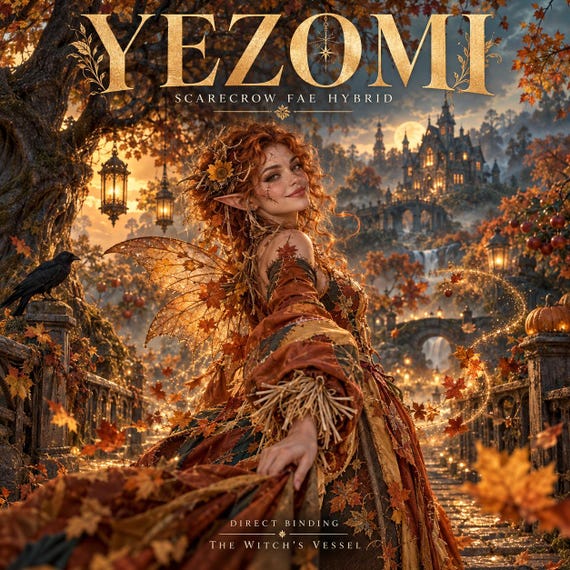 Scarecrow Fae Spirit Companion, Yezomi Direct Binding, Autumn Fairy Hybrid Companion Profile